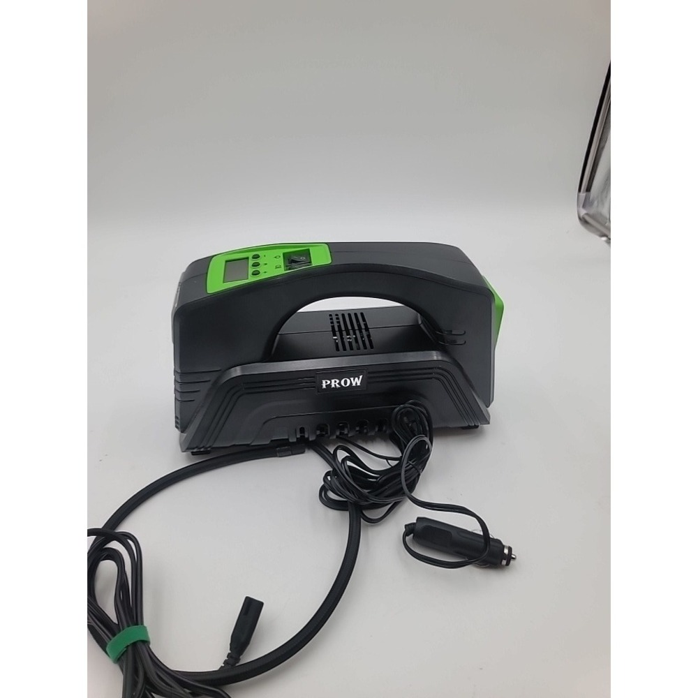 PROW Dual Power Air‎ Compressor Tire Inflator AC/DC Portable Pump Black Green
